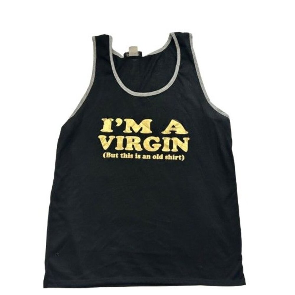 Im A Virgin Tank Top Black/Gray 2X By Shelor